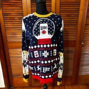 Miller lite ugly Christmas sweater